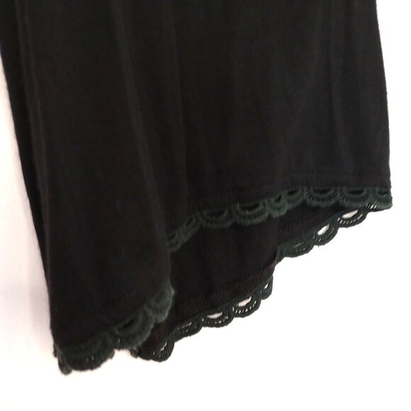 Altar'd State Black Lace Overlay Bell Sleeved Tunic Blouse - Picture 6 of 10